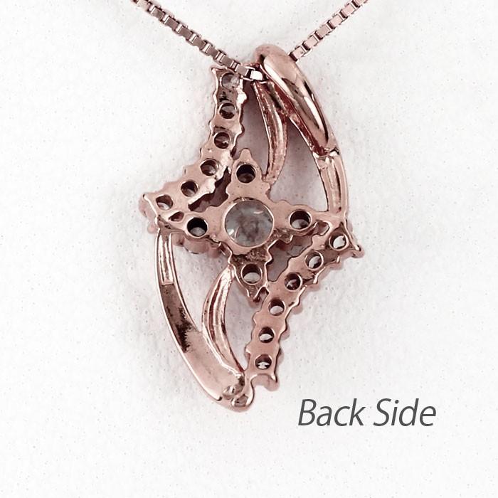 ダイヤモンド ネックレス レディース ゴールド 18k ペンダント フラワー 花 18金 k18 誕生日 プレゼント 父の日の画像