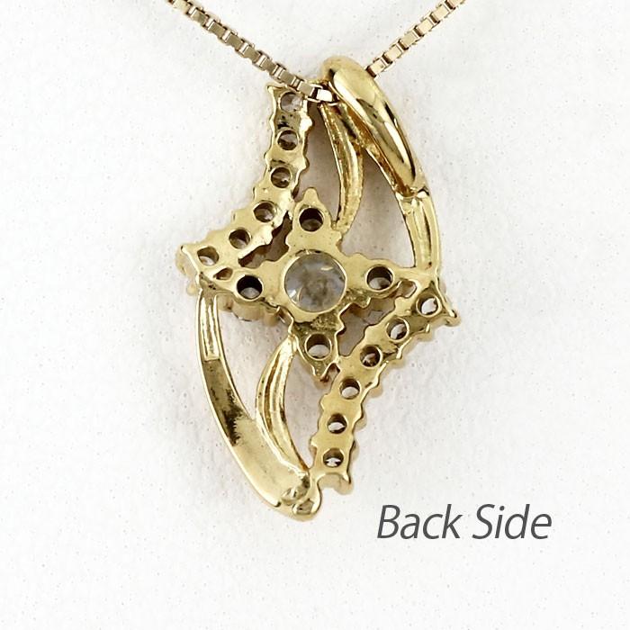 ネックレス ダイヤモンド ゴールド 18k ペンダント ゴールド フラワー 花 18金 ゴールド 誕生日 プレゼント 父の日の画像