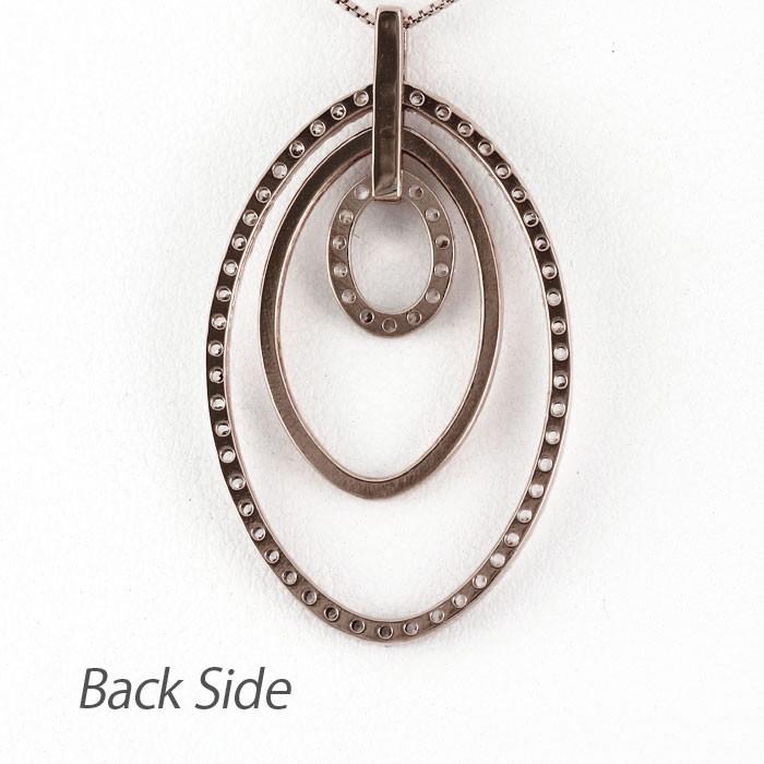 ネックレス ダイヤモンド ゴールド 18k ペンダント オーバル 楕円 サークル 18金 18K k18PG 誕生日 プレゼント 母の日 |  | 03