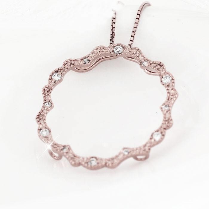 ネックレス ダイヤモンド ゴールド 18k ペンダント アンティーク ミル打ち サークル 18金 誕生日 プレゼント 母の日 爆買 |  | 01