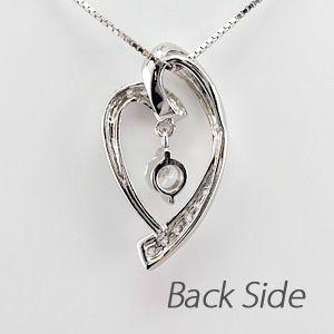 ハート ネックレス ダイヤモンド ゴールド 18k ペンダント 揺れる 一粒 18金 k18 誕生日 プレゼント 父の日の画像