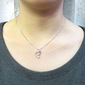 ハート ネックレス ダイヤモンド ゴールド 18k ペンダント 揺れる 一粒 18金 k18 誕生日 プレゼント 父の日の画像