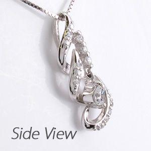 ネックレス ダイヤモンド ゴールド 18k ペンダント 揺れる ツイスト 18金 k18 誕生日 プレゼント 父の日の画像