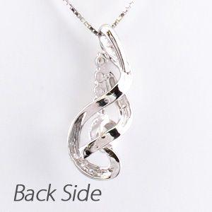 ネックレス ダイヤモンド ゴールド 18k ペンダント 揺れる ツイスト 18金 k18 誕生日 プレゼント 父の日の画像