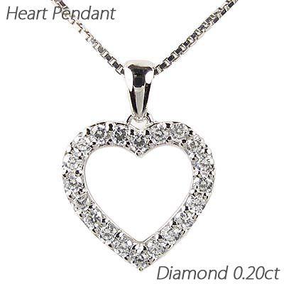 ハート ネックレス ダイヤモンド ゴールド 18k ペンダント オープンハート 18金 K18 誕生日 プレゼント