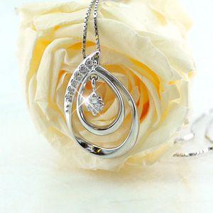 ダイヤモンド ネックレス レディース プラチナ 900 ペンダント 揺れる オーバル 0.15ct 誕生日 プレゼント 父の日の画像