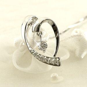 ハート ネックレス ダイヤモンド ゴールド 18k ペンダント 揺れる 18金 18K k18 誕生日 プレゼント 父の日の画像