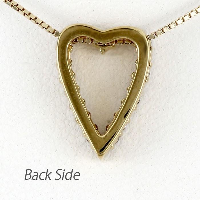 ハート ネックレス ダイヤモンド ゴールド 18k ペンダント 18金 k18 誕生日 プレゼント 父の日の画像