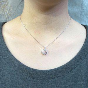 ダイヤモンド ネックレス レディース ゴールド 18k ペンダント スター 星 揺れる 0.10ct 18金 k18 誕生日 プレゼント 父の日の画像