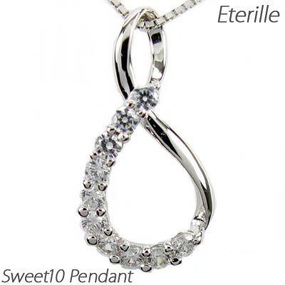 ダイヤモンド ネックレス レディース プラチナ 900 ペンダント スイート 10 ドロップ 涙型 テン 誕生日 プレゼント