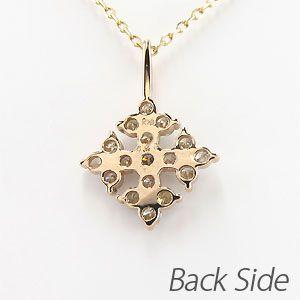 ネックレス ダイヤモンド ゴールド 18k ペンダント 雪 結晶 スノー クリスタル 18金 k18 PG 誕生日 プレゼント 父の日の画像