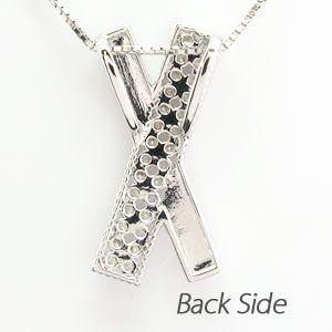 ダイヤモンド ネックレス レディース ゴールド 18k ペンダント レース 透かし フラワー X字 18金 誕生日 プレゼント バレンタイン |  | 03