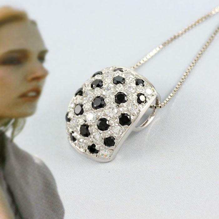 ブラックダイヤ ネックレス ゴールド k10 10k ペンダント パヴェ ブラックダイヤ 10金 誕生日 プレゼント 父の日の画像