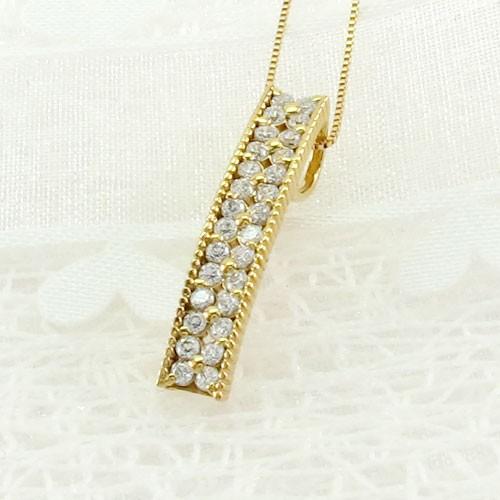 ネックレス ダイヤモンド ゴールド 18k ペンダント フラワー 花 透かし レース スクエア 18金 誕生日 プレゼント 父の日の画像