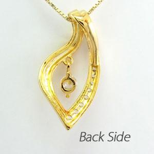 ネックレス ダイヤモンド ゴールド 18k ペンダント 揺れる ブラ スイング 18金 k18YG 誕生日 プレゼント 父の日の画像