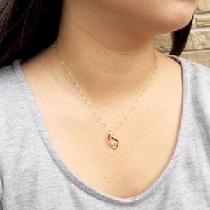 ネックレス ダイヤモンド ゴールド 18k ペンダント 揺れる ブラ スイング 18金 k18YG 誕生日 プレゼント 父の日の画像