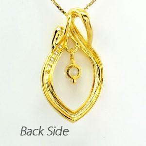 ネックレス ダイヤモンド ゴールド 18k ペンダント 揺れる マーキス 18金 0.15ct 誕生日 プレゼント 父の日の画像