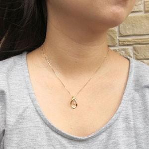 ネックレス ダイヤモンド ゴールド 18k ペンダント 揺れる マーキス 18金 0.15ct 誕生日 プレゼント 父の日の画像