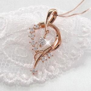 ネックレス ダイヤモンド ゴールド 18k ペンダント 揺れる ブラ 18金 k18 誕生日 プレゼント 父の日の画像