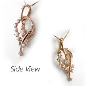 ネックレス ダイヤモンド ゴールド 18k ペンダント 揺れる ブラ 18金 k18 誕生日 プレゼント 父の日の画像