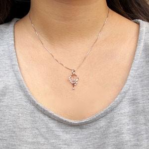 ネックレス ダイヤモンド ゴールド 18k ペンダント 揺れる ブラ 18金 k18 誕生日 プレゼント 父の日の画像