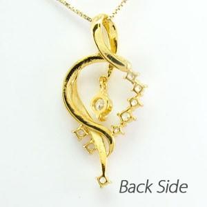 ネックレス ダイヤモンド ゴールド 18k ペンダント 揺れる ブラ 18金 k18 誕生日 プレゼント 父の日の画像