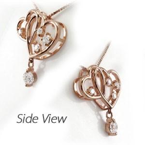 ハート ネックレス ダイヤモンド ゴールド 18k ペンダント 揺れる ブラ 18金 k18 誕生日 プレゼント 母の日 爆買 |  | 02