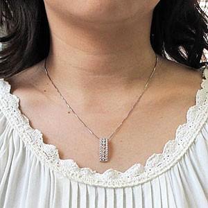 ダイヤモンド ネックレス レディース ゴールド 10k ペンダント アンティーク ミル 縄 ツイスト スクエア 誕生日 プレゼント 父の日の画像
