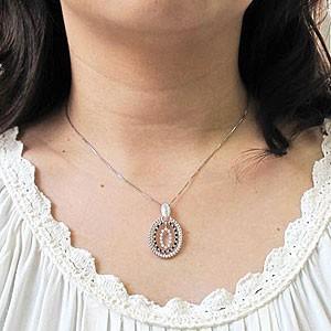 ダイヤモンド ネックレス レディース プラチナ 900 ペンダント アンティーク ミル オーバル 誕生日 プレゼント 母の日 爆買 |  | 04