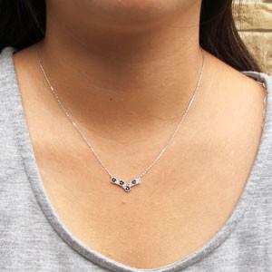ブラックダイヤモンド ネックレス ゴールド k10 10k ペンダント フラワー 花 透かし V字 10金 誕生日 プレゼント 父の日の画像