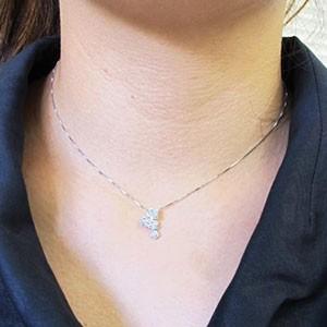 ダイヤモンド ネックレス レディース ゴールド 18k ペンダント フラワー 花 18金 k18 誕生日 プレゼント 父の日の画像