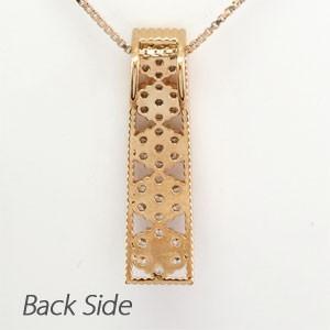 ネックレス ダイヤモンド ゴールド 18k ペンダント フラワー 花 ミル アンティーク 18金 誕生日 プレゼント 母の日 |  | 03