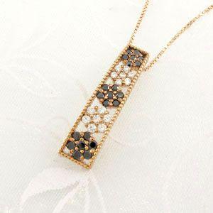 ブラックダイヤモンド ネックレス ゴールド 18k ペンダント フラワー 花 ミル 18金 誕生日 プレゼント 母の日 |  | 01