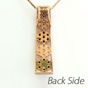 ブラックダイヤモンド ネックレス ゴールド 18k ペンダント フラワー 花 ミル 18金 誕生日 プレゼント 母の日 |  | 03