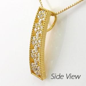 ネックレス ダイヤモンド ゴールド 18k ペンダント フラワー 花 ミル アンティーク 18金 誕生日 プレゼント 父の日の画像