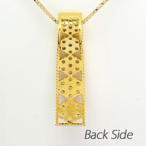 ネックレス ダイヤモンド ゴールド 18k ペンダント フラワー 花 ミル アンティーク 18金 誕生日 プレゼント 父の日の画像