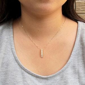 ネックレス ダイヤモンド ゴールド 18k ペンダント フラワー 花 ミル アンティーク 18金 誕生日 プレゼント 父の日の画像