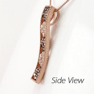 ブラックダイヤモンド ネックレス ゴールド 18k ペンダント フラワー 花 ミル ブラックダイヤ 18金 誕生日 プレゼント 父の日の画像