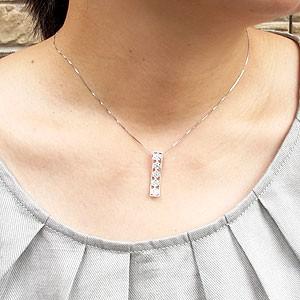 ダイヤモンド ネックレス レディース ゴールド 10k ペンダント フラワー 花 ミル ストレート 10金 誕生日 プレゼント 父の日の画像