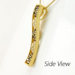 ブラックダイヤモンド ネックレス ゴールド 18k ペンダント フラワー 花 ミル ブラックダイヤ 18金 誕生日 プレゼント 父の日の画像