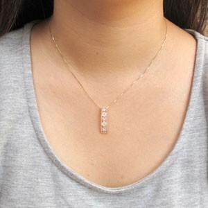 ネックレス ダイヤモンド ゴールド 18k ピンクサファイア ペンダント フラワー 花 ミル 18金 誕生日 プレゼント 父の日の画像
