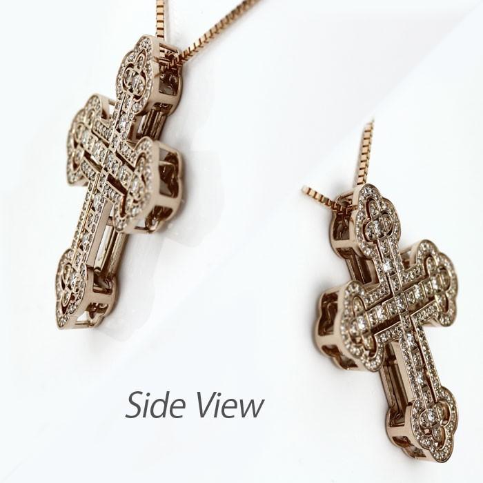 クロス ネックレス レディース ダイヤモンド ピンクゴールド 18k ペンダント 十字架 アンティーク k18 PG 誕生日 プレゼント ギフト 母の日 爆買 |  | 02