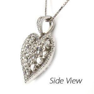 ネックレス レディース ハートダイヤモンド プラチナ 900 ペンダント アンティーク 透かし 誕生日 プレゼント バレンタイン |  | 02
