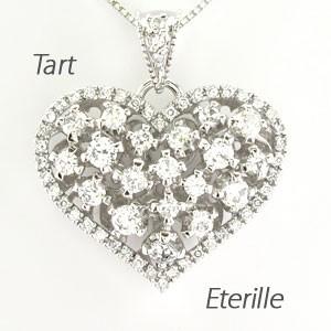 ハート ネックレス ダイヤモンド ゴールド 10k ペンダント アンティーク 透かし 10金 誕生日 プレゼント