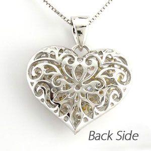ネックレス レディース ハートダイヤモンド プラチナ 900 ペンダント アンティーク パヴェ 透かし 誕生日 プレゼント バレンタイン |  | 03