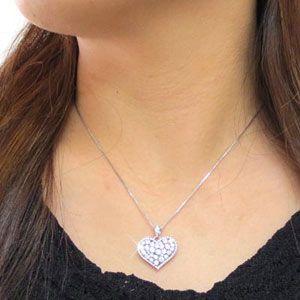 ネックレス レディース ハートダイヤモンド プラチナ 900 ペンダント アンティーク パヴェ 透かし 誕生日 プレゼント バレンタイン |  | 04