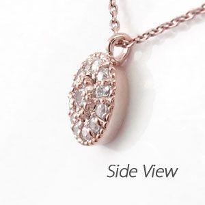ダイヤモンド ネックレス レディース ゴールド 18k ペンダント アンティーク ミル 18金 k18 PG 誕生日 プレゼント 父の日の画像
