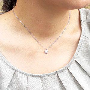 ダイヤモンド ネックレス レディース ゴールド 18k ペンダント アンティーク ミル 18金 k18 誕生日 プレゼント 父の日の画像