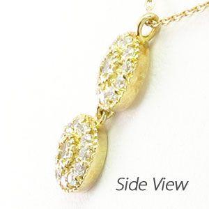 ダイヤモンド ネックレス レディース ゴールド 18k ペンダント ミル 18金揺れる 誕生日 プレゼント 父の日の画像