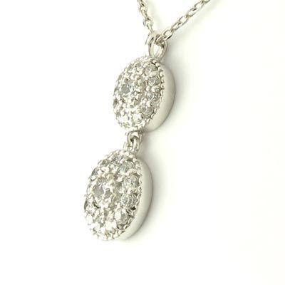 ネックレス ダイヤモンド ゴールド 18k ペンダント ミル 18金揺れる 誕生日 プレゼント 父の日の画像